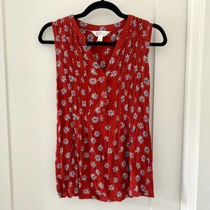 Market & Spruce Hemingway Henley Top Burnt Orange Size Small